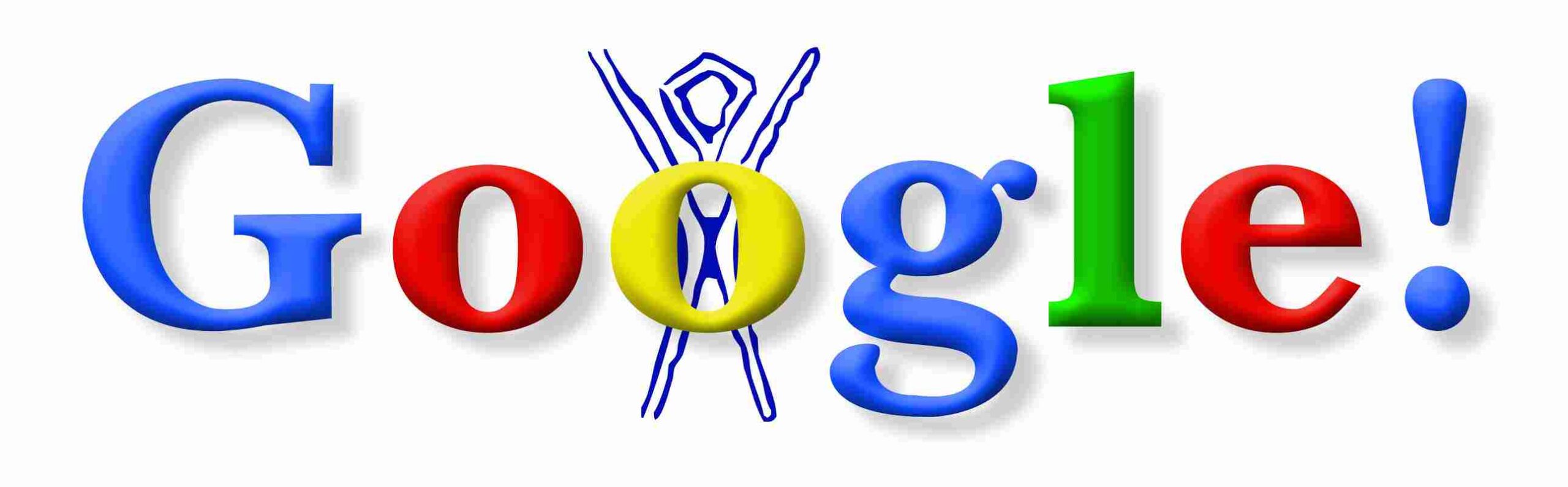 The first Doodle, circa 1998. Google